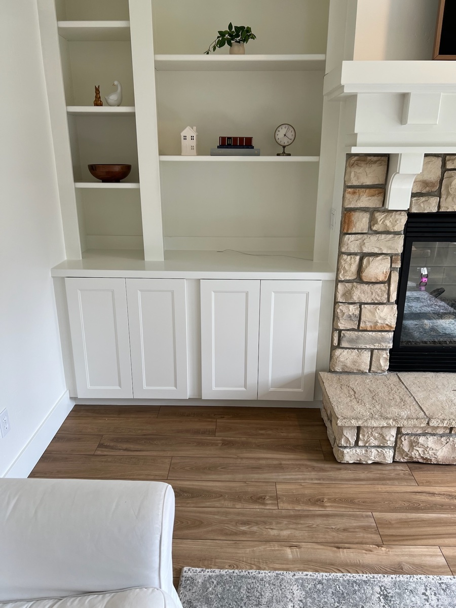 Painted fireplace built-in — Boise, Idaho