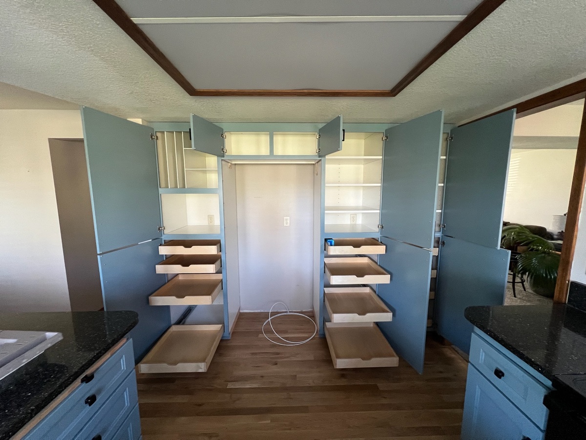 Painted cabinet fridge surround — Boise, Idaho