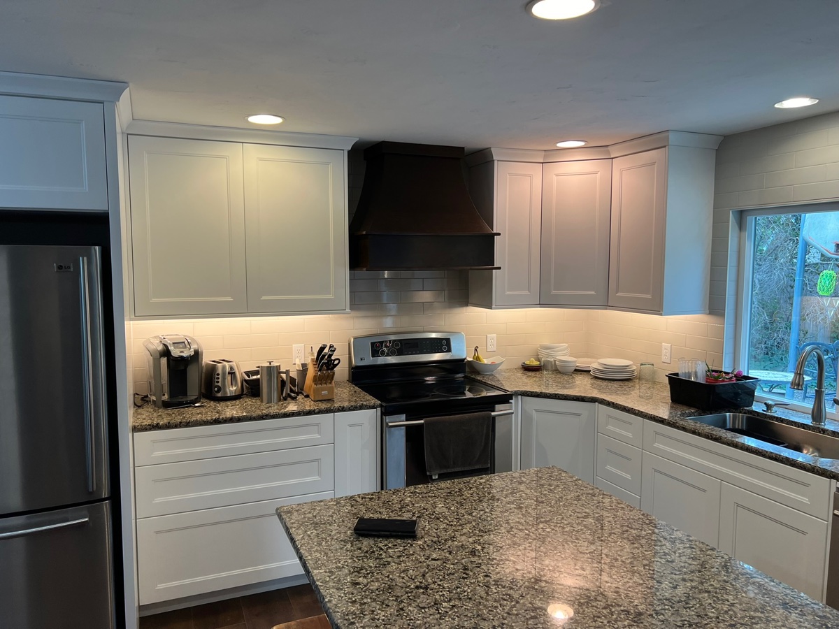 Painted custom kitchen after a full remodel in Boise, Idaho