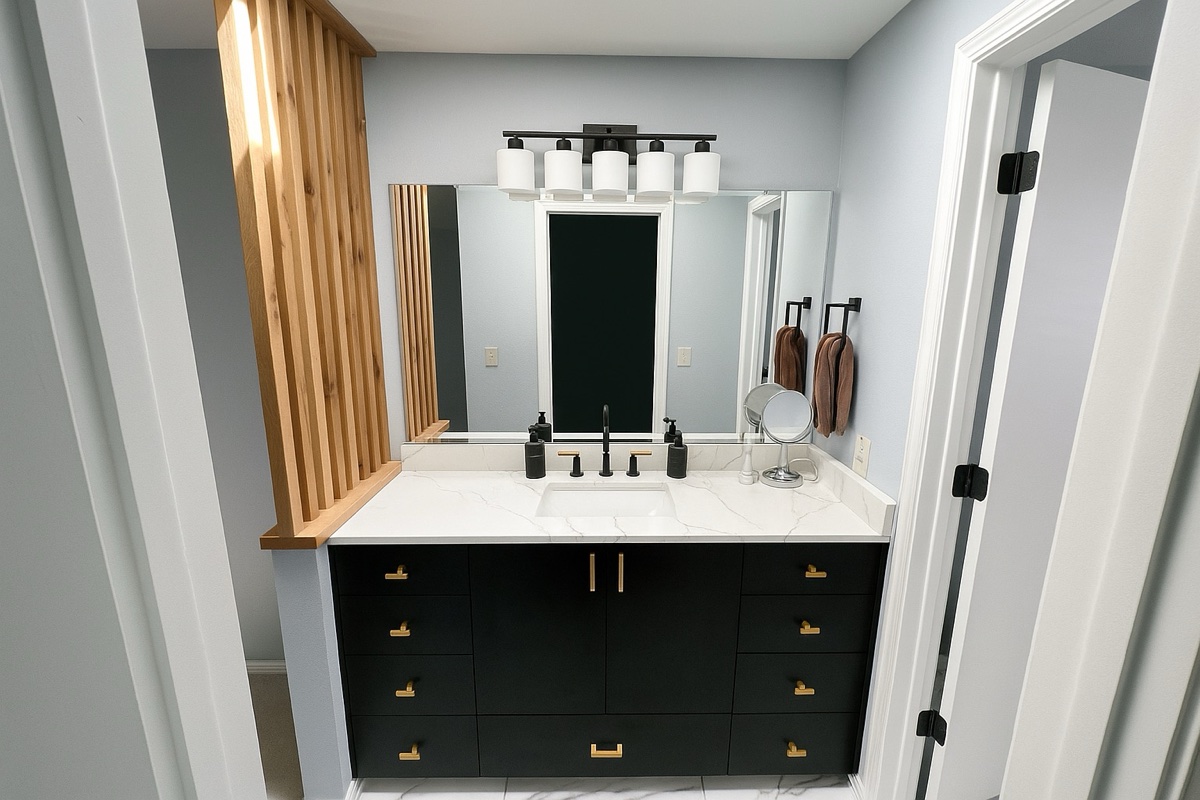 Painted custom bathroom vanity — Boise, Idaho