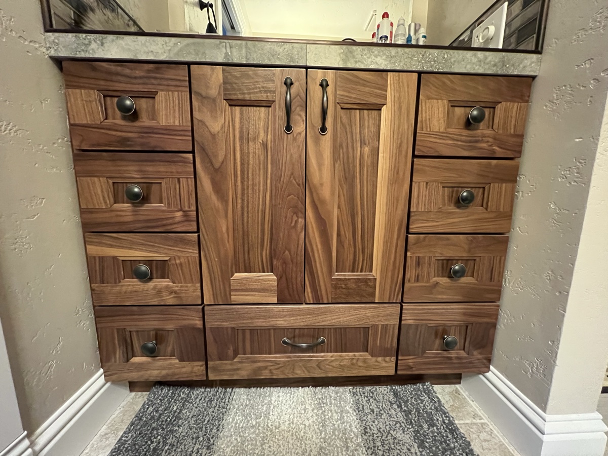 Wood custom bathroom vanity — Boise, Idaho